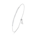 Sterling Silver 925 Bracelet Rhodium Plated Embedded With White Zircon