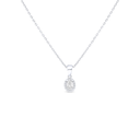 Sterling Silver 925 Necklace Rhodium Plated Embedded With White Zircon