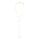 Sterling Silver 925 Necklace Golden Plated Embedded With Natural White Pearl And White Zircon 