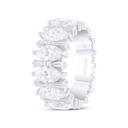 Sterling Silver 925 Ring Rhodium Plated Embedded With White Zircon