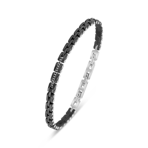 [BRC0900000000A228] Stainless Steel Bracelet 316L Black Plated 