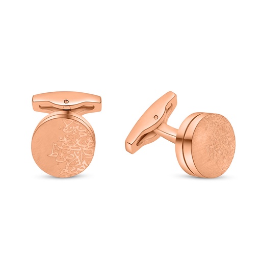 [CFL1000001000A002] Stainless Steel Cufflink 316L Rose Gold Plated 