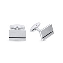 Stainless Steel Cufflink 316L Silver And Black Plated 