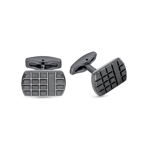 [CFL1000000000A065] Stainless Steel Cufflink 316L Black Plated 