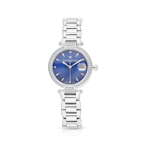 [WAT31WCZ00BLUW052] ساعة ستانلس ستيل عيار 316 و فص ابيض BLUE DIAL