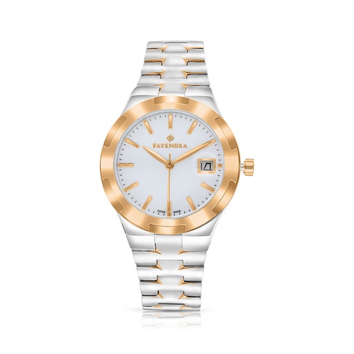 [WAT3500000SILW058] Stainless Steel 316 Watch Steel And Rose Gold Color For Men - SILVER DIAL