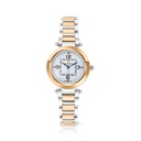 Stainless Steel 316 Watch Steel And Rose Gold Color - SILVER DIAL