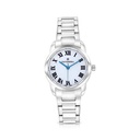 Stainless Steel 316 Watch Embedded With Blue Numbers - SILVER DIAL