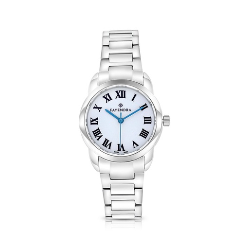 [WAT3100002SILW063] Stainless Steel 316 Watch Embedded With Blue Numbers - SILVER DIAL
