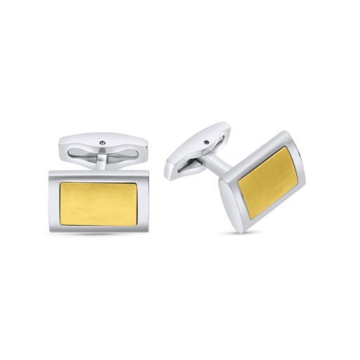 [CFL1000000000A076] Stainless Steel Cufflink 316L Silver And Golden Plated 