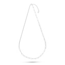 Sterling Silver 925 Necklace Rhodium Plated Embedded With White Zircon