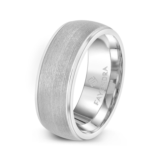 Tungsten Carbide Wedding Ring Silver Plated For Men