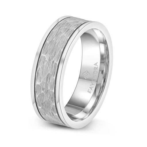 Tungsten Carbide Wedding Ring Silver Plated For Men