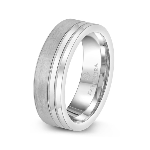 Tungsten Carbide Wedding Ring Silver Plated For Men