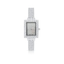 Stainless Steel 316 Watch Silver Plated Embedded With White Zircon - MOP DIAL