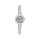 Stainless Steel 316 Watch Silver Plated Embedded With White Zircon - MOP DIAL