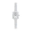 Stainless Steel 316 Watch Silver Plated Embedded With White Zircon - MOP DIAL