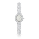 Stainless Steel 316 Watch Silver Plated Embedded With White Zircon - MOP DIAL