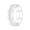 Tungsten Carbide Wedding Ring Rhodium Plated For Men