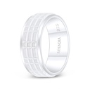 Tungsten Carbide Wedding Ring Rhodium Plated For Men