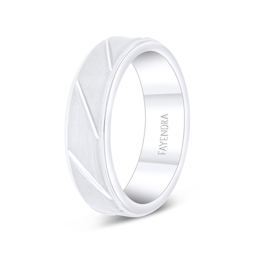 Tungsten Carbide Wedding Ring Rhodium Plated For Men