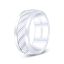 Tungsten Carbide Wedding Ring Steel Color Plated For Men