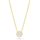 Sterling Silver 925 Necklace Golden Plated Embedded With White Zircon