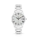 ساعة رجالي ستانلس ستيل عيار 316 بلون فضي WHITE DIAL