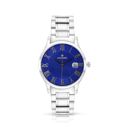 [WAT3100000BLUW099] Stainless Steel 316 Watch Silver Color For Men - BLUE MOP DIAL