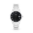 Stainless Steel 316 Watch Silver Color For Men - BLACK DIAL