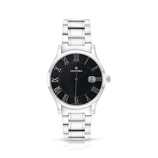 [WAT3100000BLKW099] Stainless Steel 316 Watch Silver Color For Men - BLACK MOP DIAL