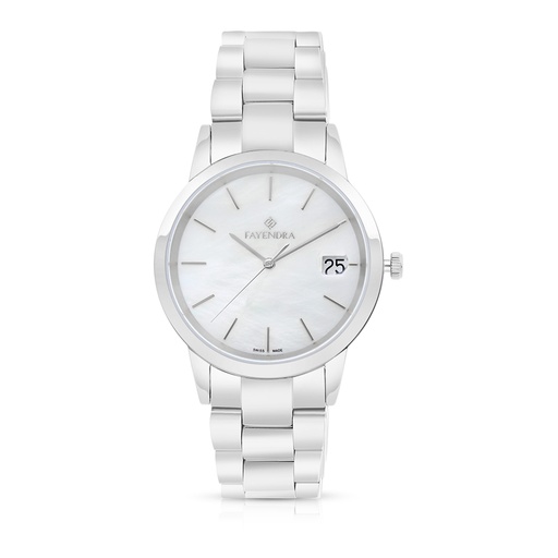 [WAT3100000MOPW103] Stainless Steel 316 Watch Silver Color - WHITE MOP DIAL