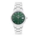 ساعة ستانلس ستيل عيار 316 بلون فضي GREEN DIAL