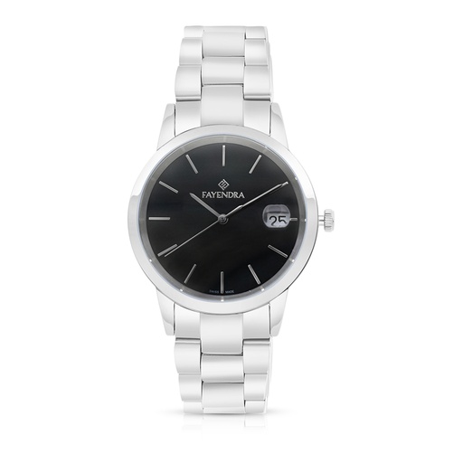 [WAT3100000BLKW103] Stainless Steel 316 Watch Silver Color - BLACK MOP DIAL