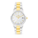 ساعة ستانلس ستيل عيار 316 بلون فضي و ذهبي WHITE DIAL