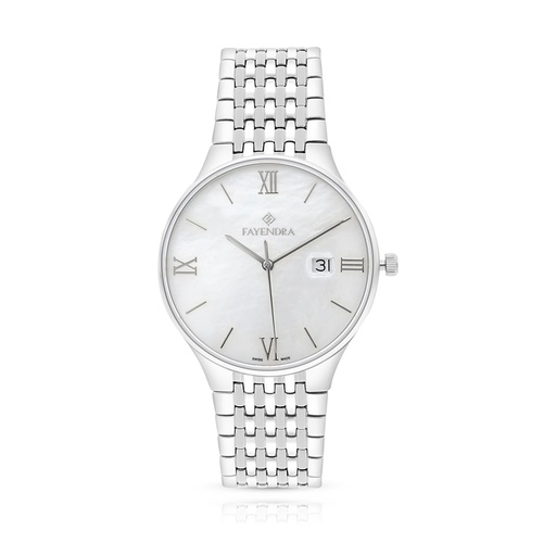 [WAT3100000MOPW105] Stainless Steel 316 Watch Silver Color For Men - WHITE MOP DIAL