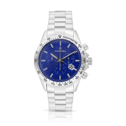 [WAT3100000BLUW118] Stainless Steel 316 Watch Silver Color For Men - BLUE MOP DIAL