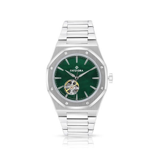 [WAT3100000GRNW119] ساعة رجالي ستانلس ستيل عيار 316 بلون فضي GREEN DIAL