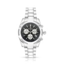 Stainless Steel 316L Watch Silver Color For Men - black metal dial 