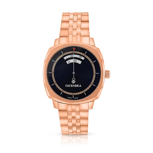 [WAT3300000BLUW127] Stainless Steel 316L Watch Rose Gold Color For Men - blue MOP dial 