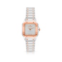 Stainless Steel 316L Watch Silver And Rose Golden Color - Silver metal dial 