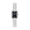 Stainless Steel 316L Watch Silver Color With White Zircon - black MOP dial 