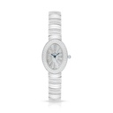 Stainless Steel 316L Watch Silver Color Embedded With White Zircon - white MOP dial 