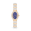 Stainless Steel 316L Watch Silver And Rose Gold Color Embedded With White Zircon - blue MOP dial 