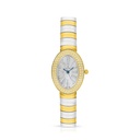 Stainless Steel 316L Watch Silver And Golden Color Embedded With White Zircon - white MOP dial 