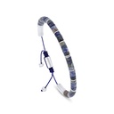 Stainless Steel Bracelet, Steel Plated And Blue-vein Stone For Men 316L