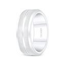 Tungsten Carbide Wedding Ring Silver Plated For Men