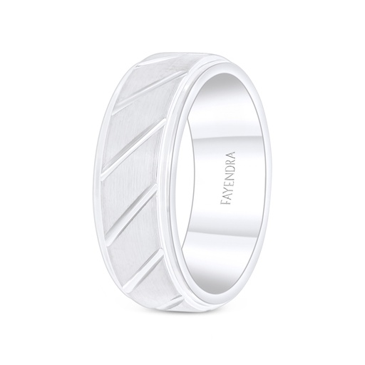 Tungsten Carbide Wedding Ring Silver Plated For Men