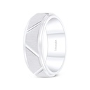 Tungsten Carbide Wedding Ring Silver Plated For Men