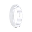 Tungsten Carbide Wedding Ring Silver Plated For Men